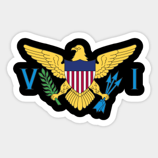 USVI FLAG - Virgin islands Flag Color - STT STX STJ Sticker